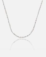 3mm Rolo Link Chain - White Gold - Cernucci