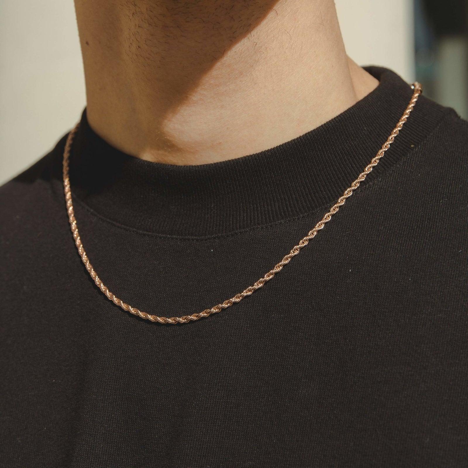 3mm Rope Chain Rose Gold – Cernucci1