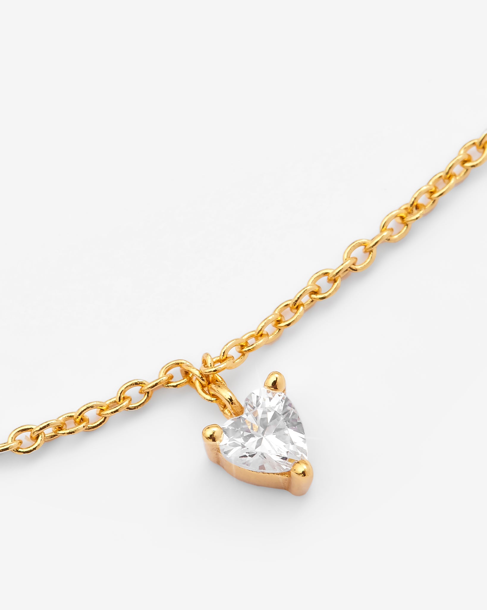 5 Heart Stones Necklace - Gold