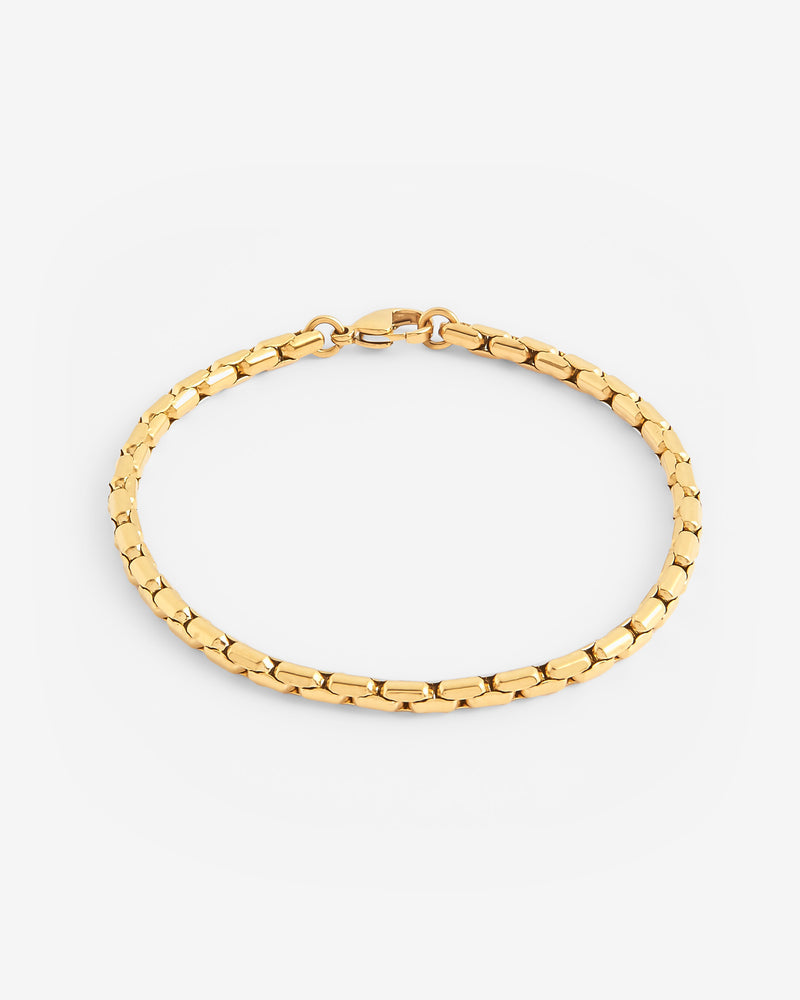 5mm Box Link Bracelet - Gold