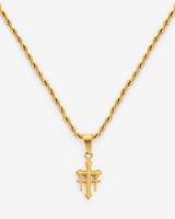 5mm Cross Necklace - Gold