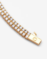 5mm Double Row Tennis Bracelet - Gold