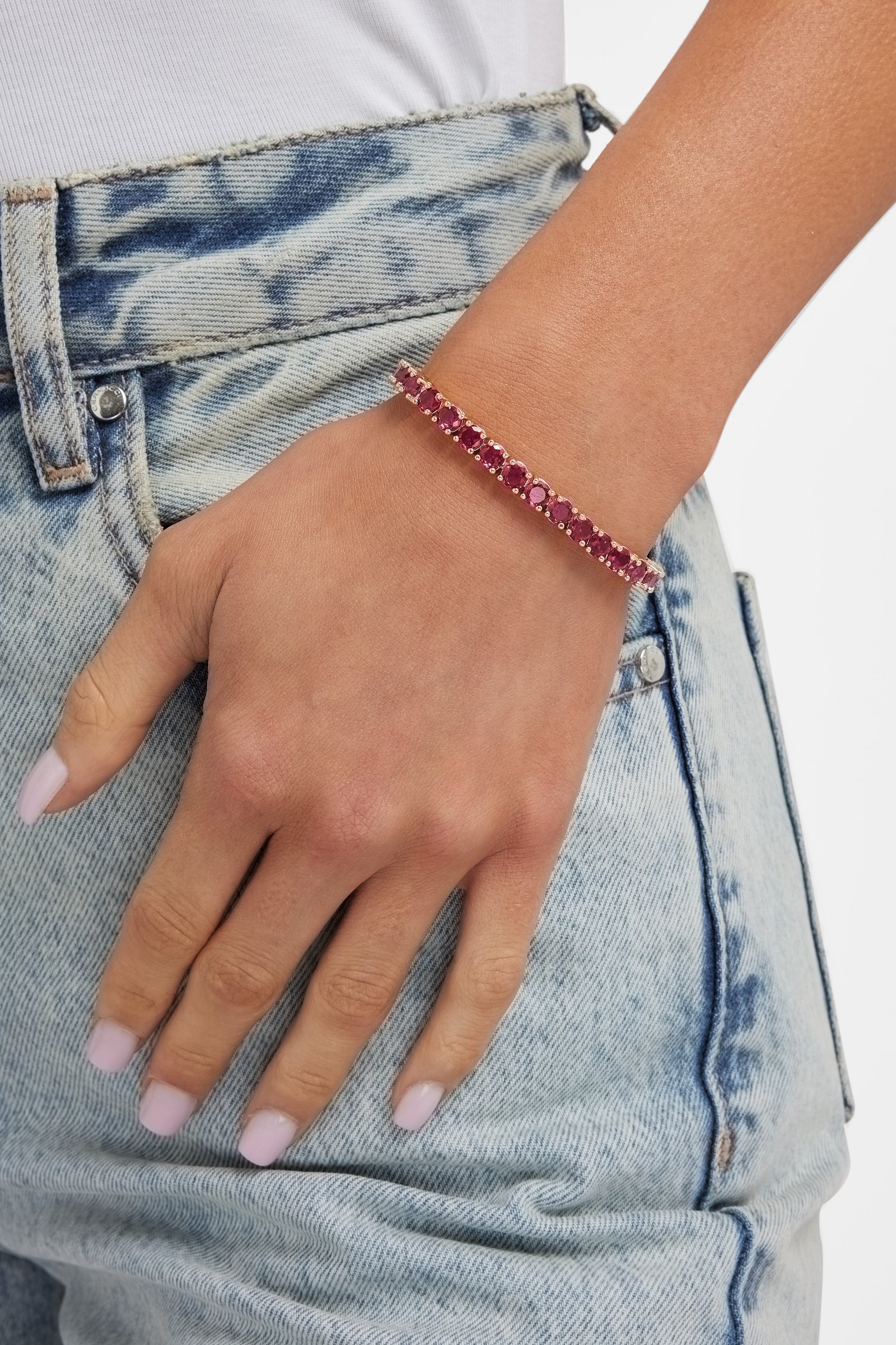 5 mm Tennisarmband – Rosa