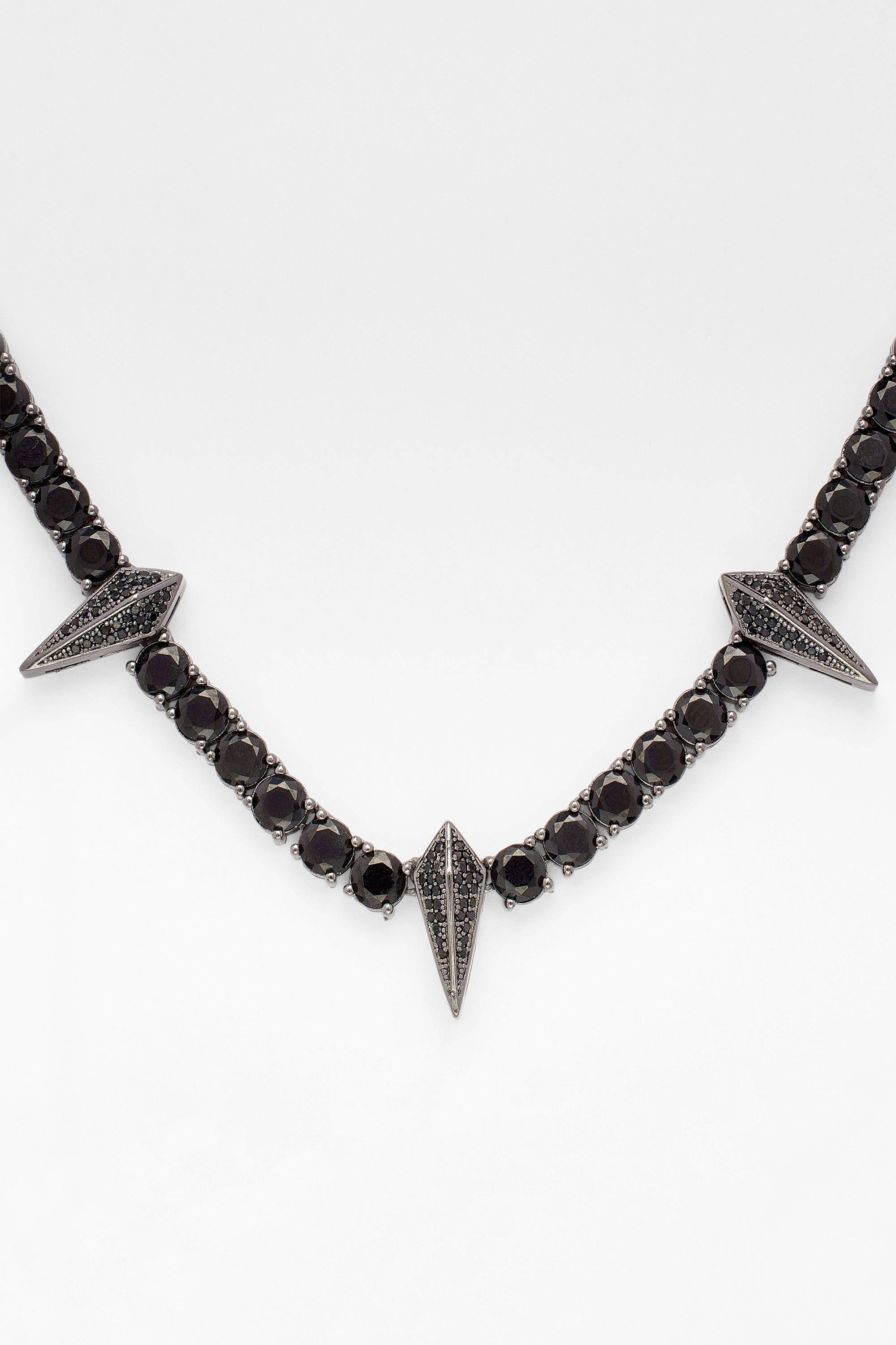 5 mm Pavé-Spike-Tenniskette – Schwarz