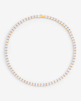 5mm Square Tennis Chain - Gold