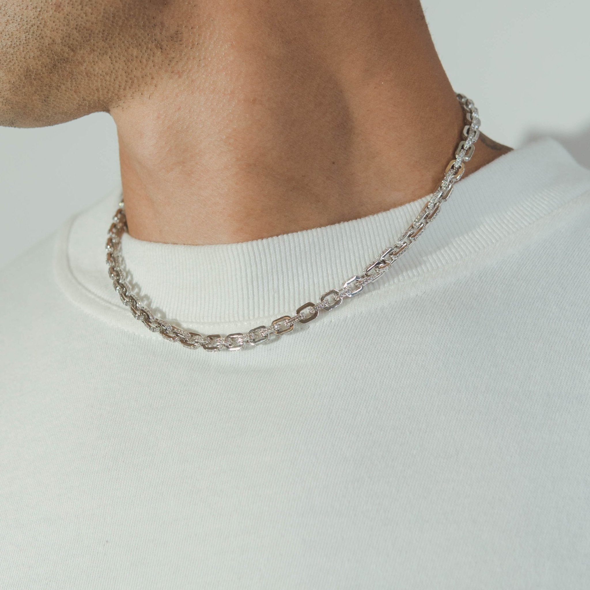 も*。様 CERNUCCI アーセナル公式 ネックレスWhite Gold 5mm Iced Box Chain – Cernucci