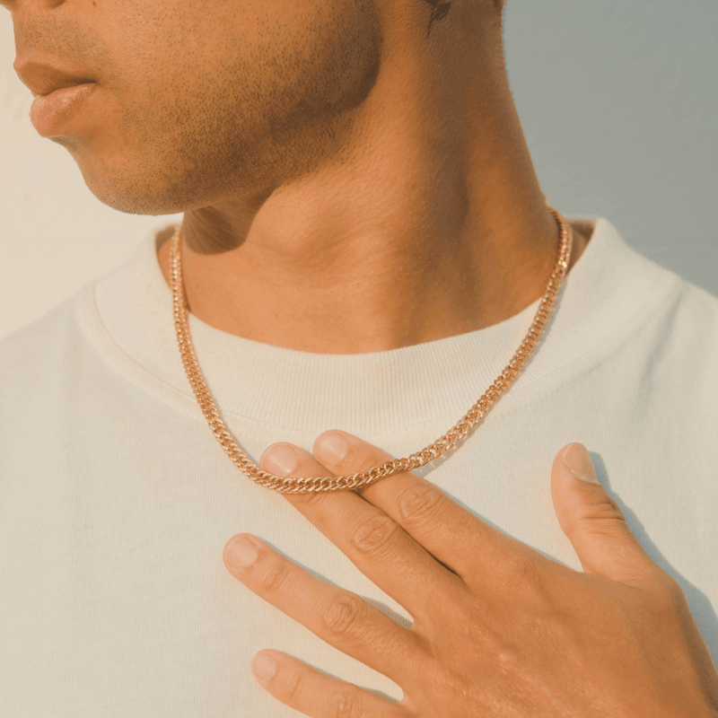 5mm cuban best sale link chain gold