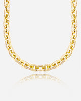 5mm Iced Box Chain - Gold