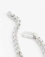 6mm Double Clasp Detail Bracelet - White Gold