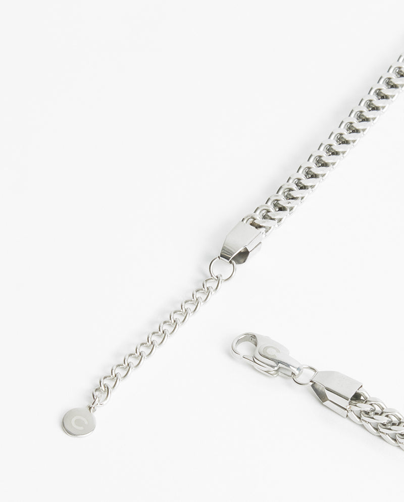 Sterling Silver Adjustable Chain Necklace. - Miglio Designer Jewellery