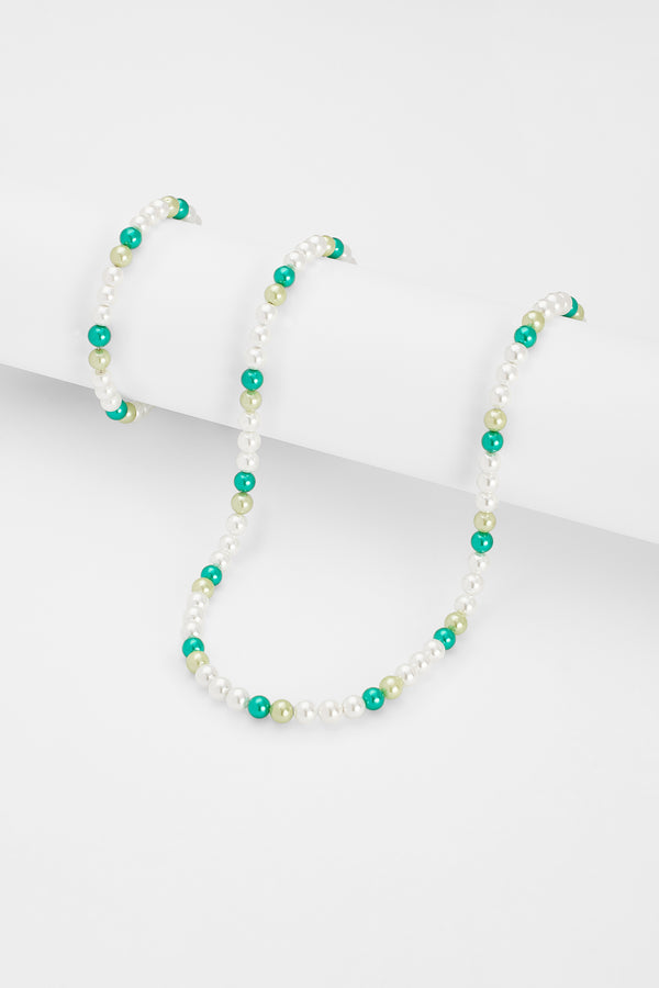 6mm Pearl Necklace + Bracelet Bundle - Green Alternate