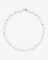 7mm Baroque Freshwater Pearl Necklace - White Gold
