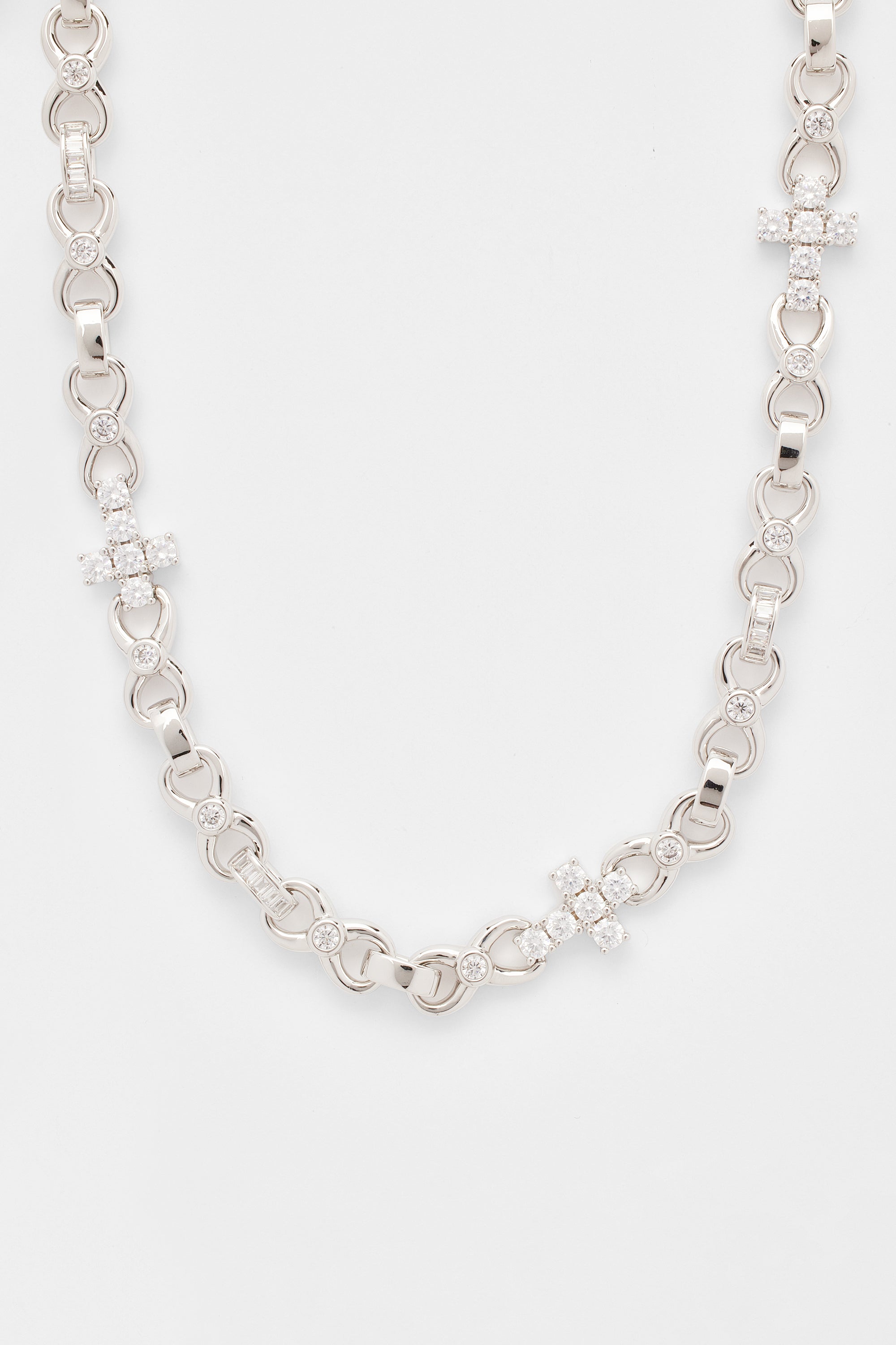 8 mm Iced Cross Infinity Kette