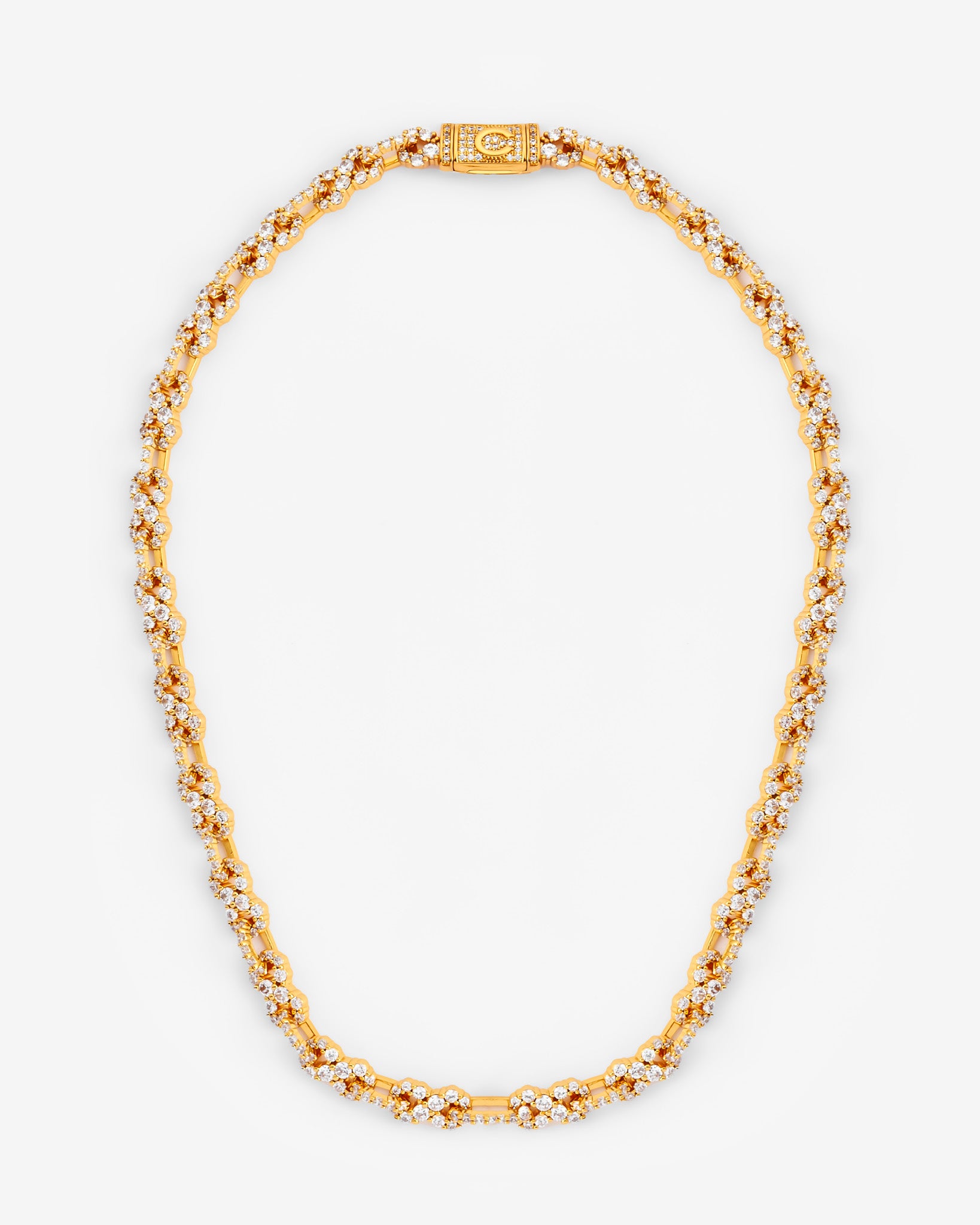 8mm Iced Infinity Chain - Gold
