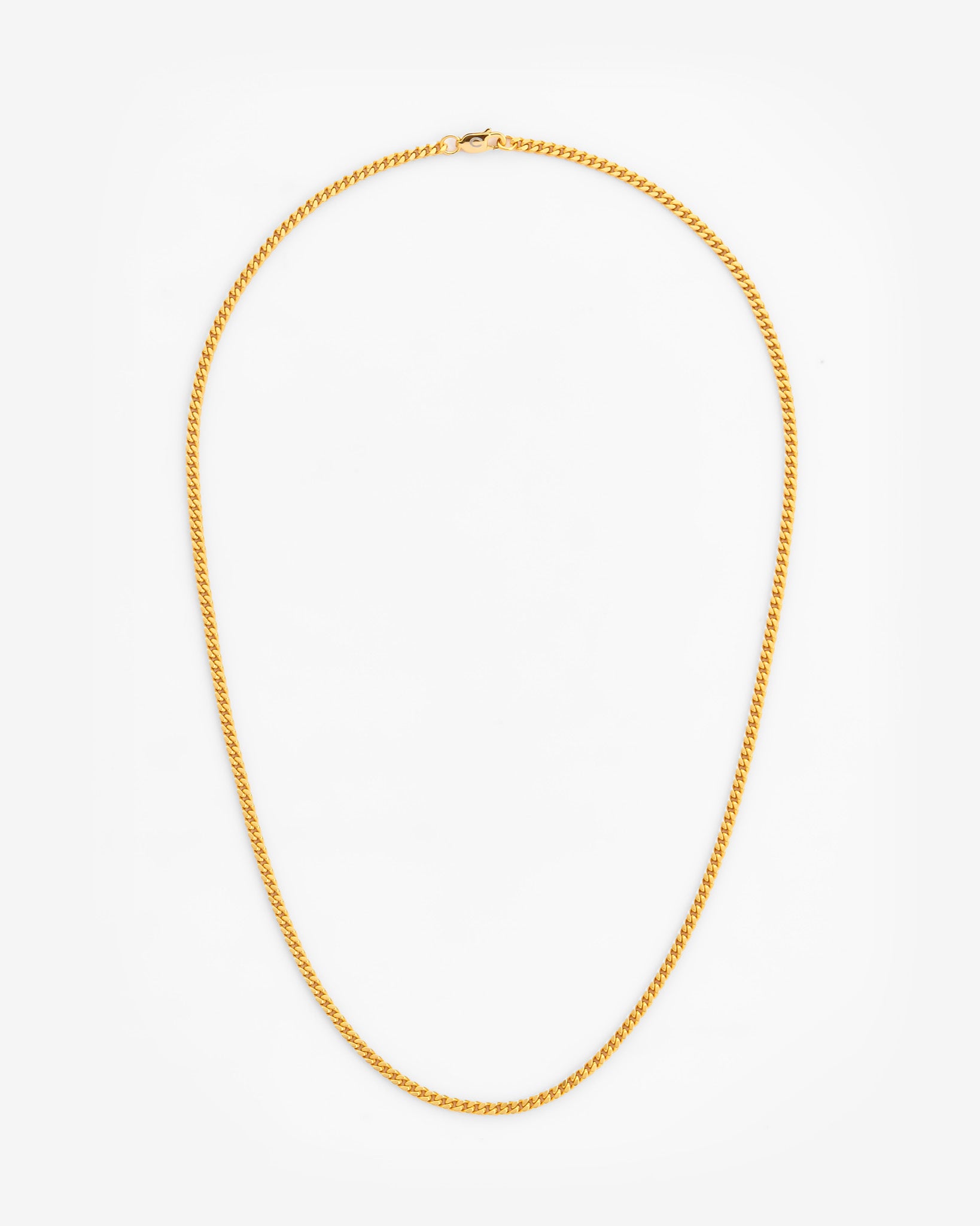 925 2,5 mm Mikro-Kubanische Kette - Gold