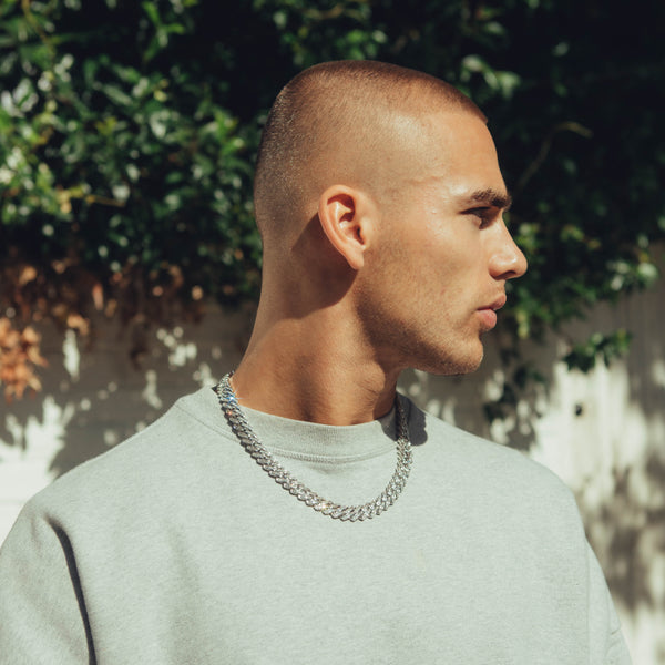 12 mm kubanische Baguette-Kette mit Zinken