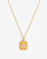 Butterfly Embossed Necklace - Gold
