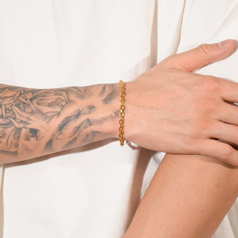 4 mm Hermes-Armband – Gold