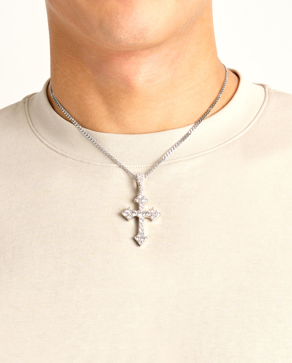 Iced Celtic Cross Pendant - 35mm