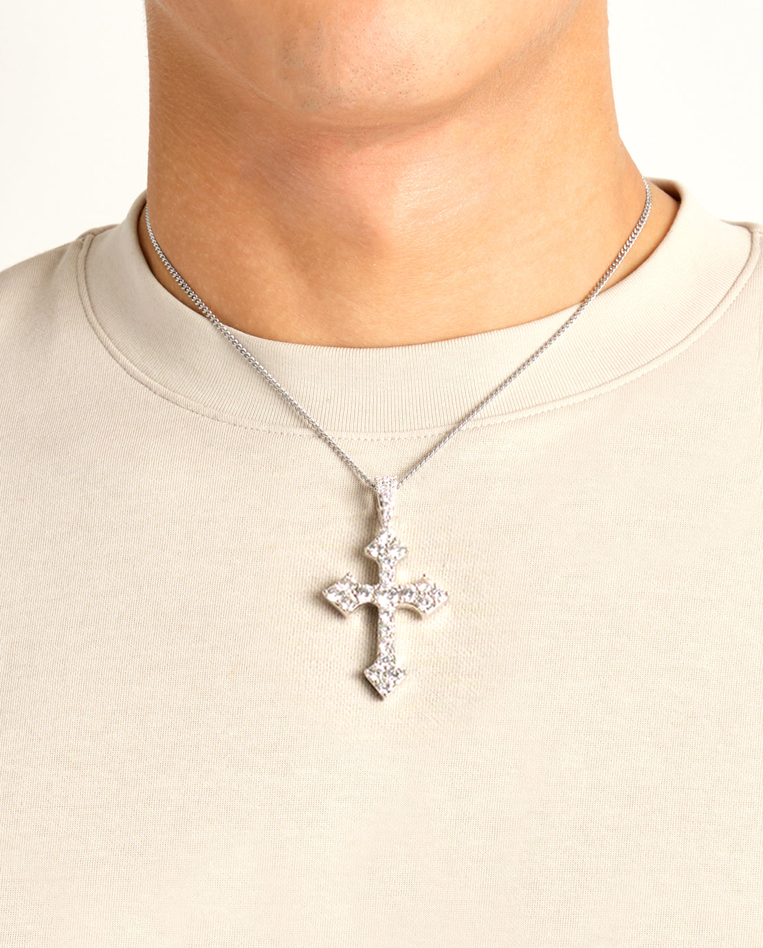 Iced Celtic Cross Pendant - 35mm