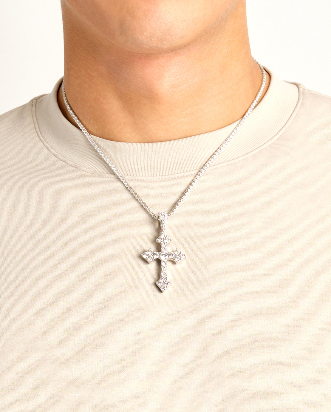 Iced Celtic Cross Pendant - 35mm