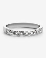 Chain Link Ring - White Gold