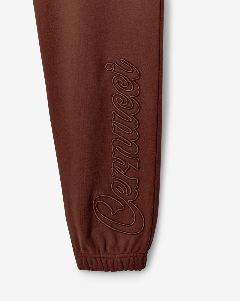 Cernucci Embroidered Jogger - Chocolate