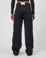 Multi Cargo Pocket Jeans - Black