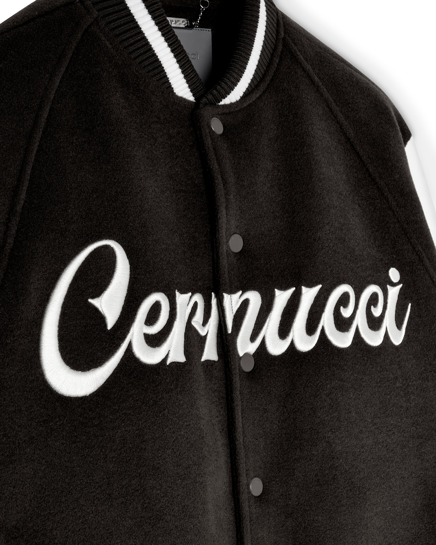 Cernucci Varsity Bomber Jacket - Black