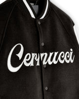 Cernucci Varsity Bomber Jacket - Black