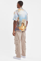 Cherub Printed Satin Shirt - Multi