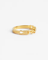 Cernucci Branded Font Ring - Gold