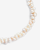 Double Cluster Pearl Necklace - Gold