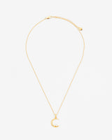 Iced Moon Necklace - Gold