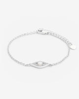Iced Opal Mini Evil Eye Armband