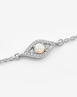 Iced Opal Mini Evil Eye Armband