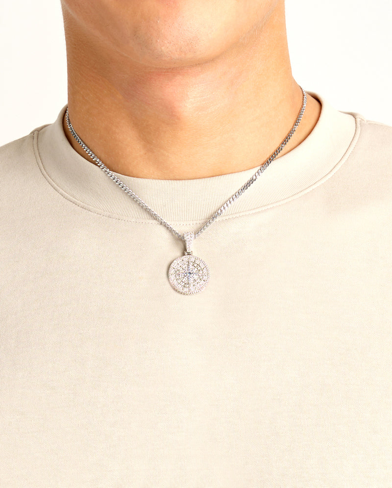 Silver Compass Compass Pendant Necklace Craftd London Jewelry Iced