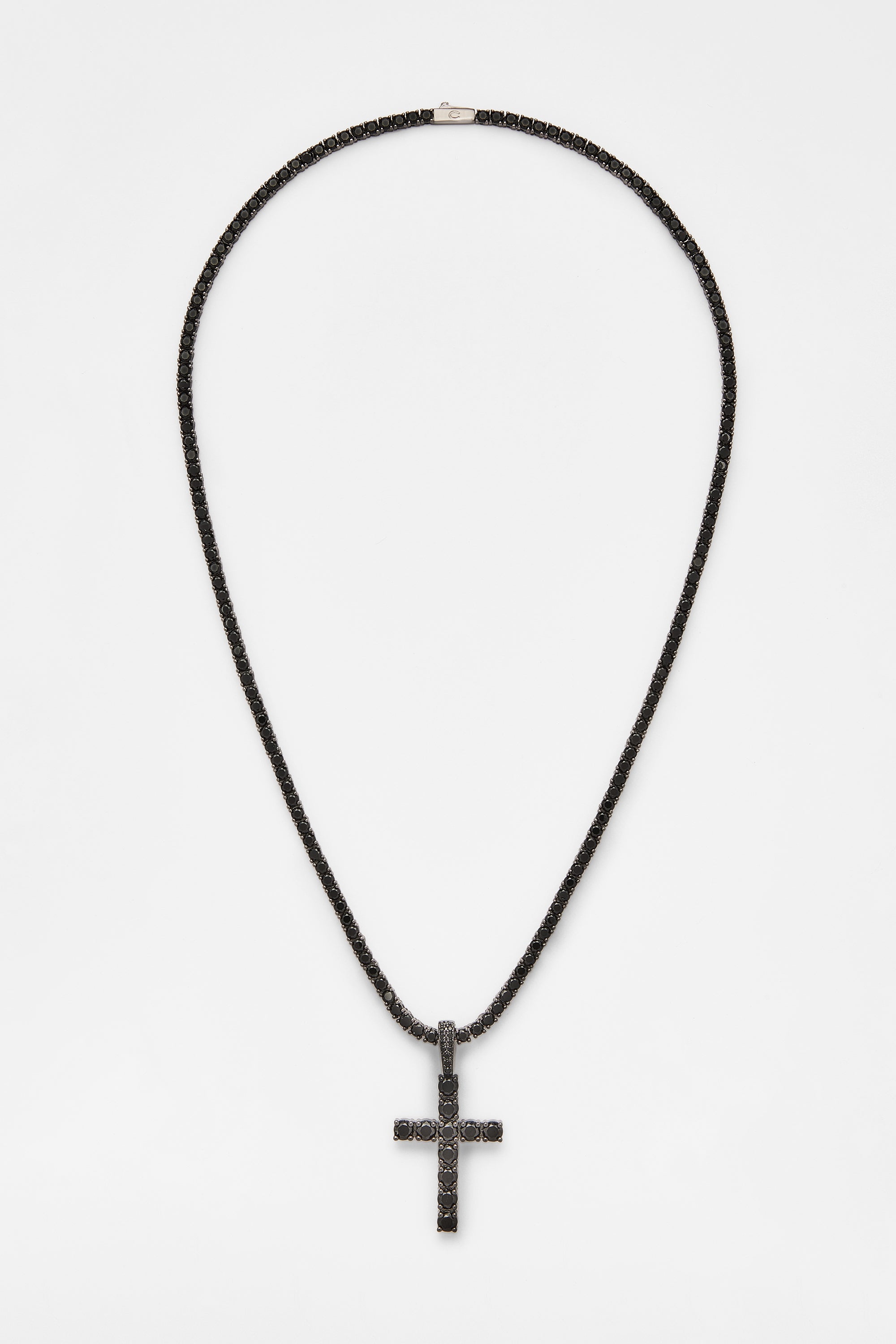 2,5 mm Mikro-Tenniskette + 4 mm Iced Cross – Schwarz