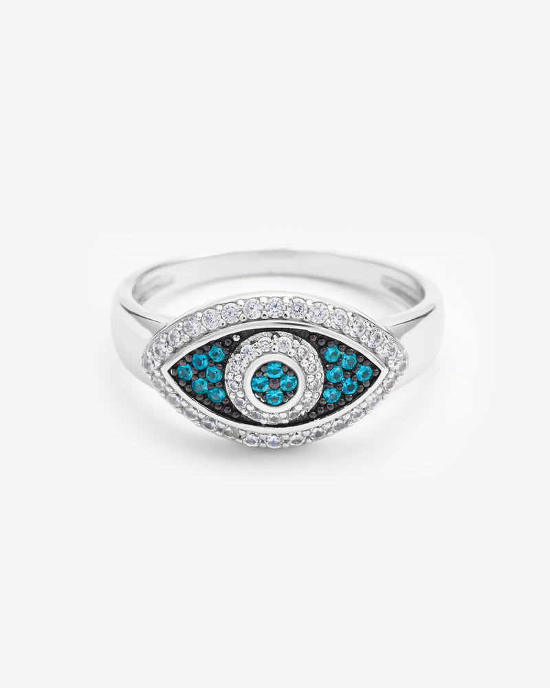 Iced Evil Eye Ring