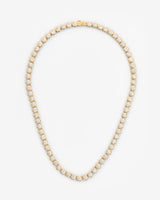 Iced Round Stone Kette - Gold 5mm