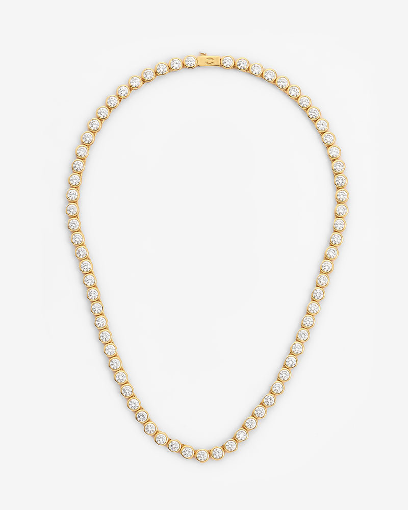 Iced Round Stone Kette - Gold 5mm