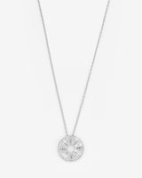 Iced Starburst Coin Necklace