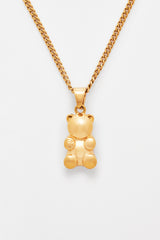 3mm Cernucci Bear Cuban Chain Necklace - Gold