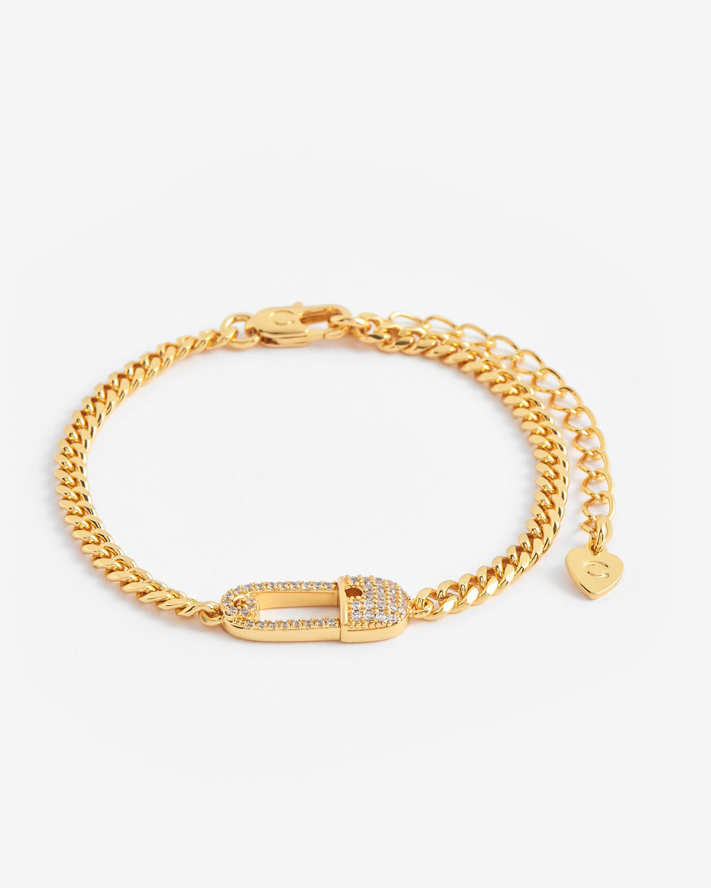Iced Safety Pin Bracelet