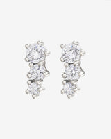 Iced Stagger Stud Earrings