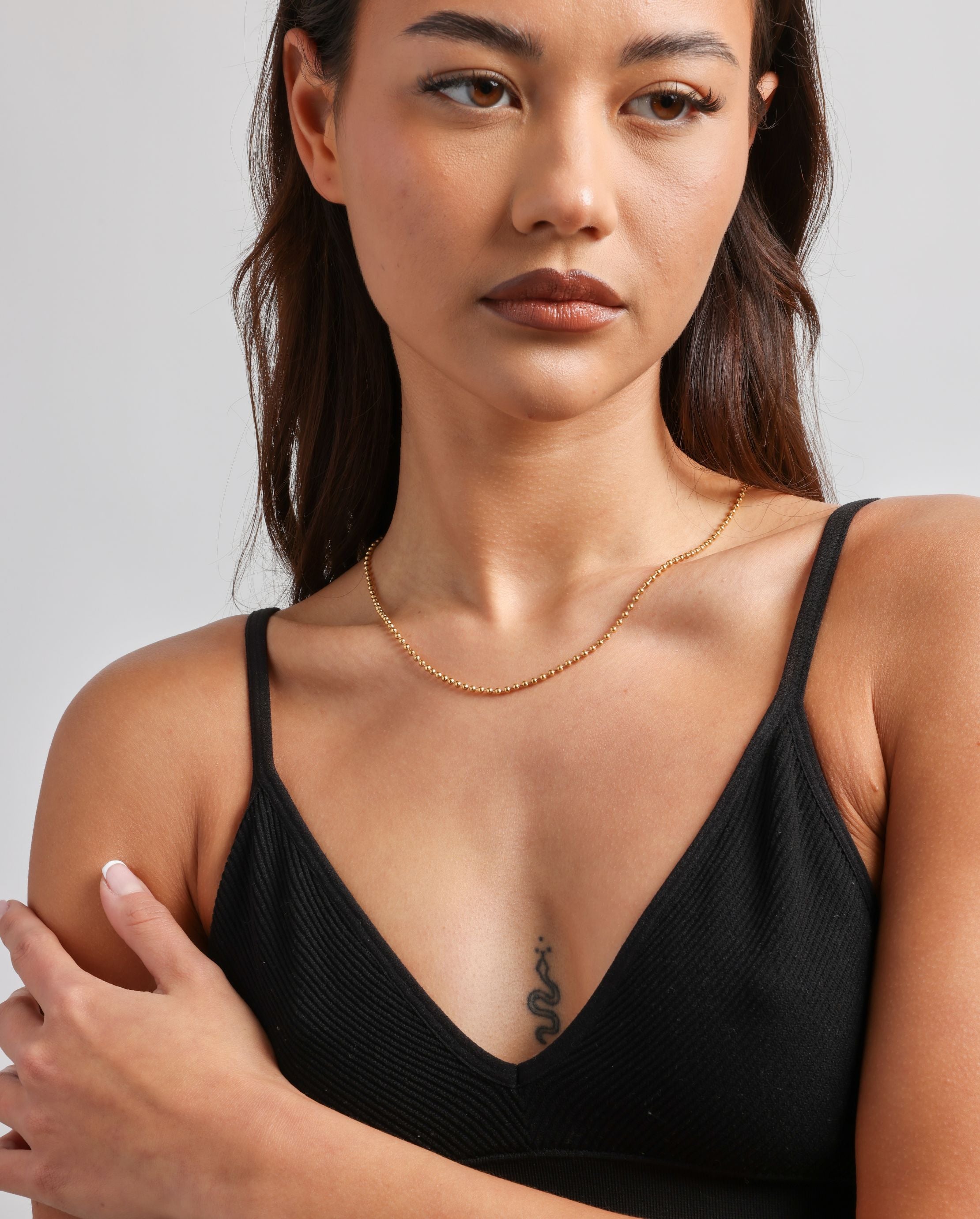 2,5 mm Perlenkette - Gold