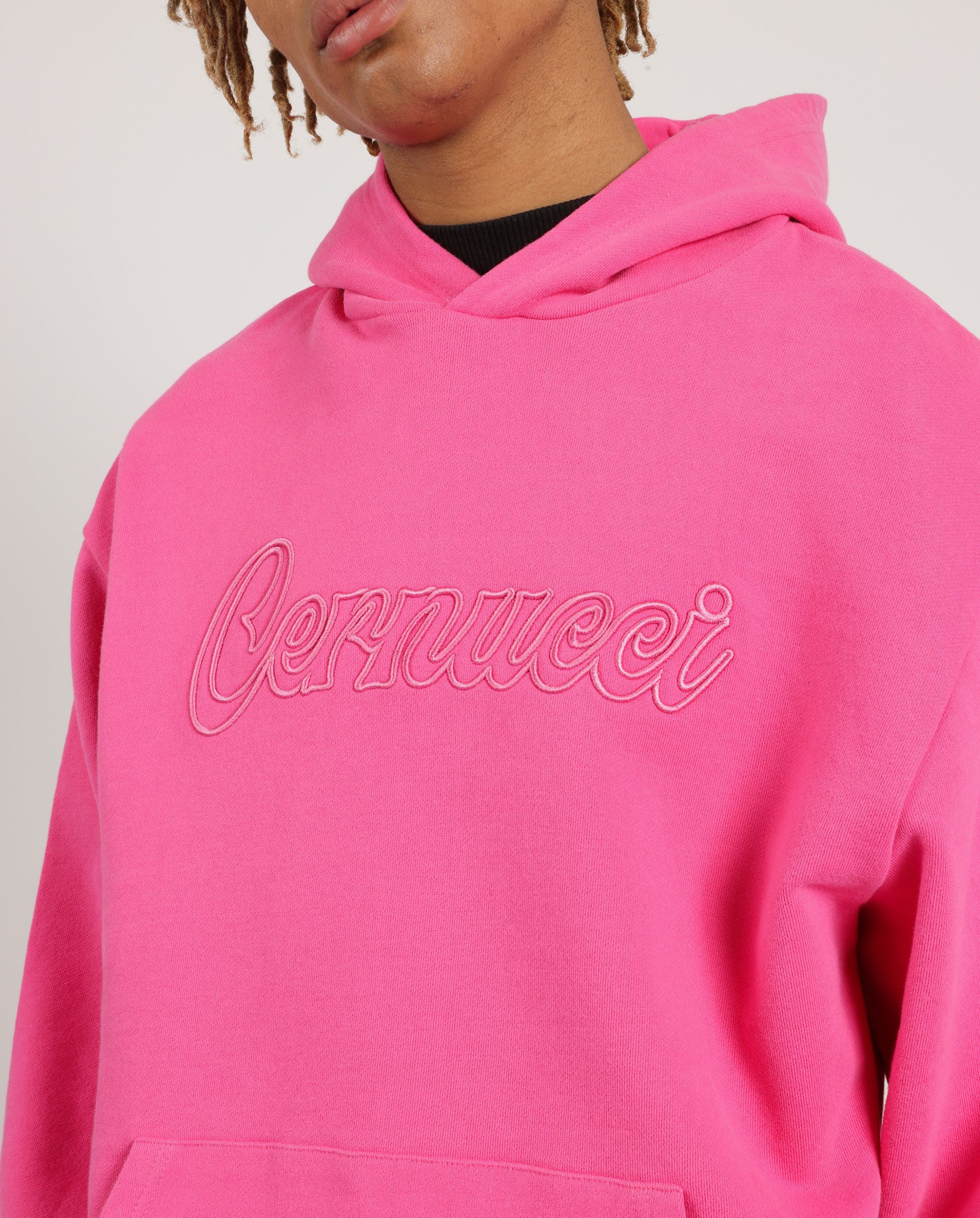 Cernucci Bestickter Hoodie - Rosa