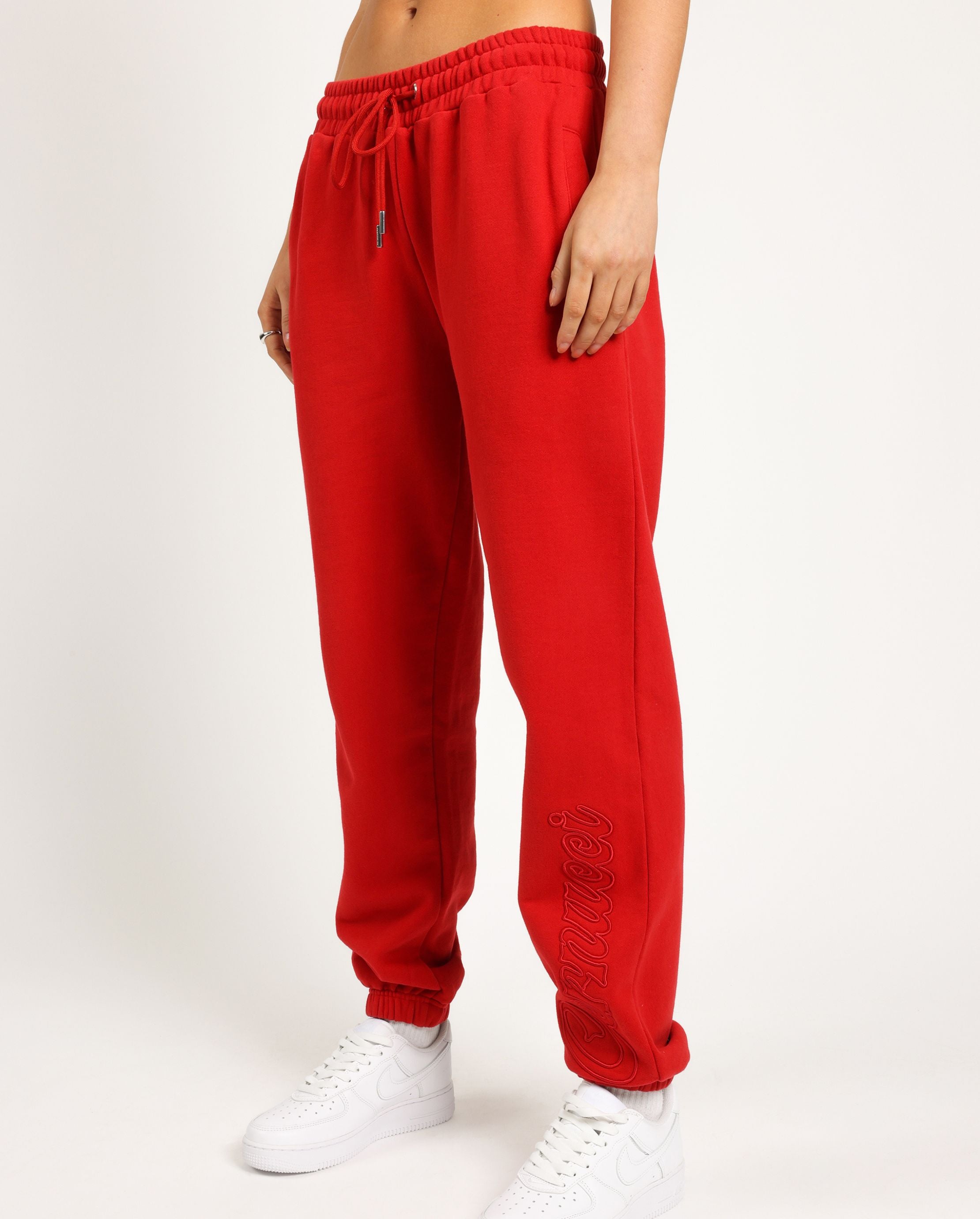 Cernucci – Bestickte Jogginghose – Rot