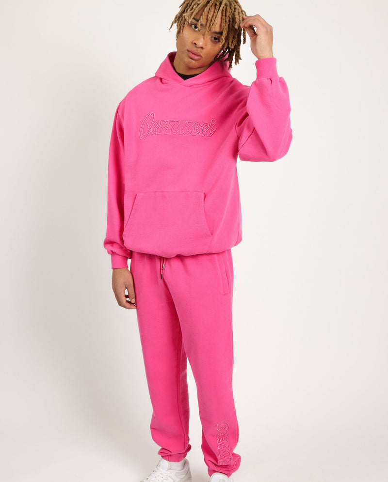 Cernucci Embroidered Hoodie - Pink