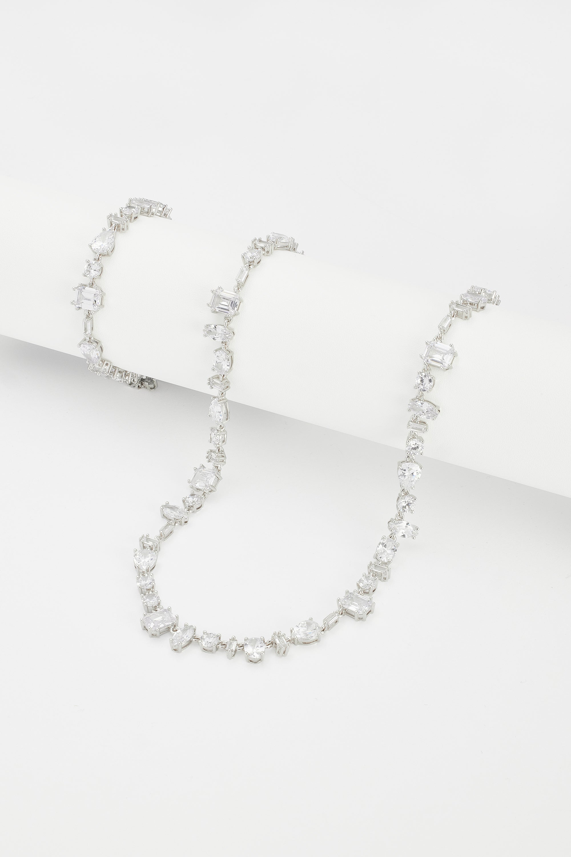 Mixed Shape Tennis Chain + Bracelet Bundle